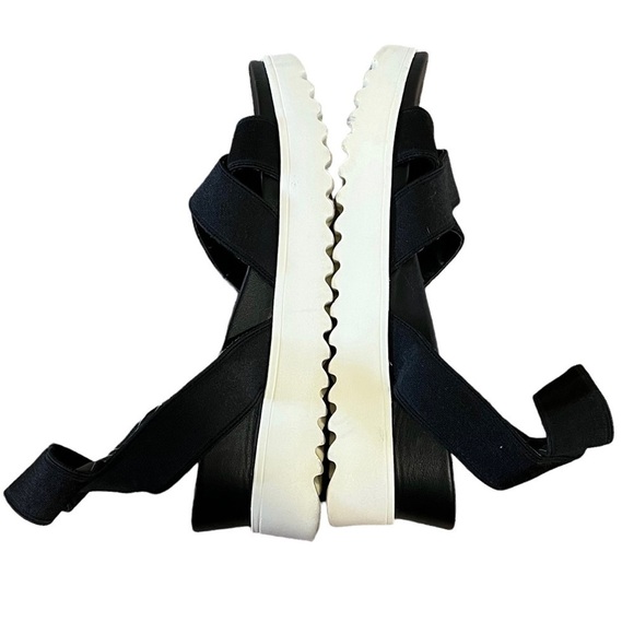 STEVEN Steve Madden Platform Sandal Elastic Strap Comfort “Kraze” Black Size 9 - Picture 3 of 10